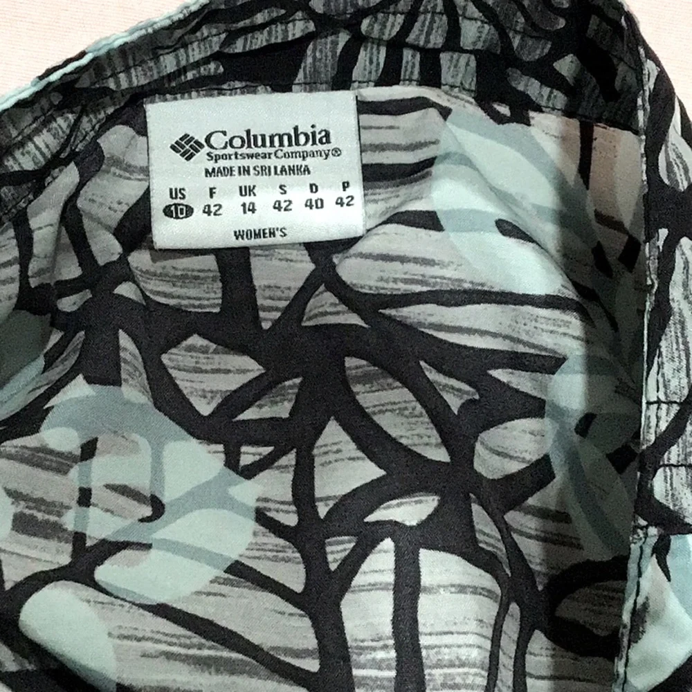 ☀️Columbia Sportswear nylon tropical snap wrap skirt size 10